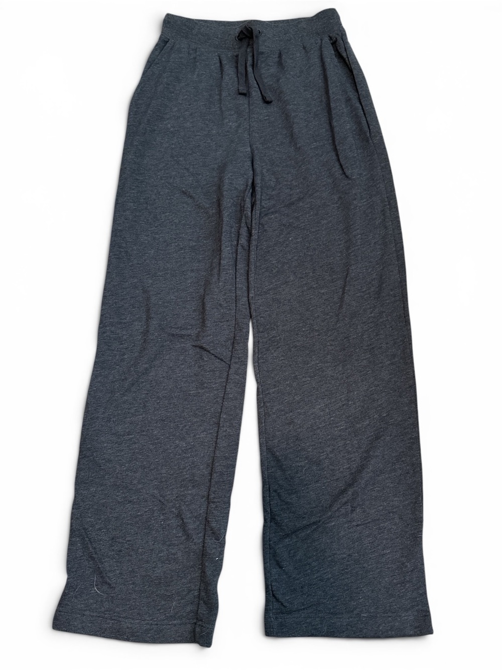 Wide-Leg Knit Sweatpants - Charcoal